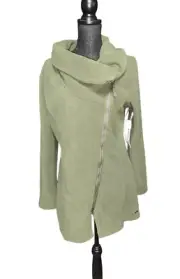 Mondetta Stefan Fleece Jacket Women’s Size Large Olive Green Activewear NWT