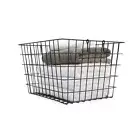 Large Rectangle Wire Storage Black Basket Organizer For Bedroom And Living Areas