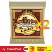 2x For Ernie Ball Earthwood 2004 80/20 11-52 Light Acoustic Guitar Strings
