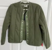 NWT RAG & BONE Liner Quilted Slub Cotton Canvas Jacket Army Green Size M