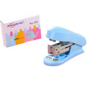 Creative Colored Mini Stapler Staples Set Kawaii Office Stationery Paper Binder School Supplies Students Gifts BLUE COLOR