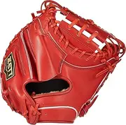 Zett BPROCM962S Hard Baseball Catcher Mitt, Prostate SE for Catchers, Tomoya Mori Type, Deep Orange (5800), Right Throw