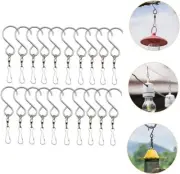20Pcs Metal Swivel S Hooks Clips Hanger For Hanging Wind Chimes Crystal Twisters