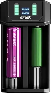 Efest Mega USB Battery Charger for AA AAA 18650 21700 Batteries Dual Slot Fast 1A NiMH Li-ION