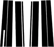 HOUV Fit for Frd Flex Keyless 2009-2016 2017 2018 2019 Glossy Black Door Trim Pillar Posts Window Decor Cover Stickers Accessories