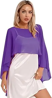 [Loodgao] Women Shawls Wedding Stole Chiffon Scarve Scarf for Evening Dresses Wedding Capes Bridal Capelet