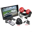 7" Monitor 4PIN Eyeball CCD Reversing Camera + MINI Rear View Camera Caravan Kit