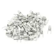 70pcs SNB1.25-3 Non-Insulated Spade Cable Fork Terminals Stud Connector AWG22-16