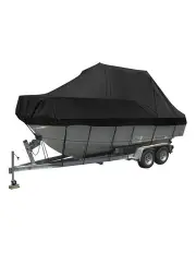 [Seamanship] Heavy Duty Trailerable 600D Boat Cover 25-27ft in Black