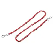 Purse Chain Strap, 32" Purse Strap Shoulder Bag Replacement Strap, Red+Silver