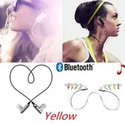 Wireless Stereo Bluetooth Headset Earphone Headphone for iPhone 5s 5c 5 4s - Yellow