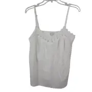Sundance Lilian Tea Camisole Lace Cottagecore Coastal Peasant Crochet Top Boho M
