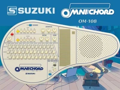 SUZUKI Omnichord OM-108 OM108 Strumplate Auto Bass Chord Electronic Musical Harp