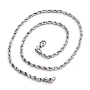 鋼鍊 項鍊 / 配鏈 純白鋼 鈦鋼 防過敏 可戴著洗澡 項鏈 單鏈 艾豆『D1088』