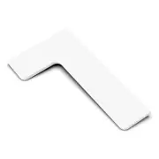 TileWare Boundless White L-Shaped Corner Shower Shelf With Hook 17"x9" Bathroom