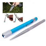 Diamond grit knife honer sharpener double hooks knife axe blade compact pocket