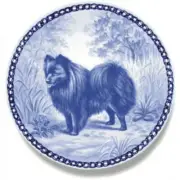 Miniature Spitz - Dog Plate made in Denmark from the finest European Porcelain