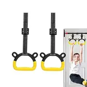 Exercise Rings with Straps - 2 Piece Portable Trapeze Bar & Exercise Rings | Enhanced Safety & Durability, Non-Slip Calisthenics Rings, Professional Fitness Equipment