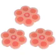3x Kuvings Silicone Baby Food Storage Container Ice Cubes Maker - 7 Holes Orange