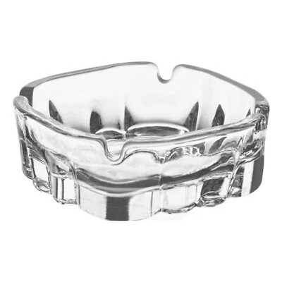 Clear Glass Large Cigar Ashtrays, Decorative Big Square Ash Trays for Cigarettes
