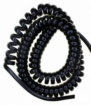 CB UHF Radio Car Truck Communication Microphone Lead Curly Cord, 5 Core 2.75M