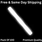 100 Pack 16" White LED Foam Glow Sticks Light Up Flashing Wands, DJ Party Events