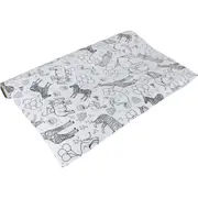 Wild Party Animals Colour In Paper Table Runner 1.8m
