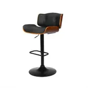Bar Stools Swivel Chair Kitchen Gas Lift Wooden Chairs Leather x1