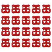 40Pcs Plastic Cord Lock Ends Toggle Spring Toggle Stopper, Wine Red