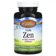 2 X Carlson, Totally Zen with GABA, L-Theanine & B Vitamins, 120 Capsules