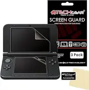 TECHGEAR [3 Pack] Screen Protectors for Nintendo 3DS XL Top & Bottom - Clear Screen Protectors Compatible with Nintendo 3DS XL (Top & Bottom) - ALSO for New 3DS XL released November 2014