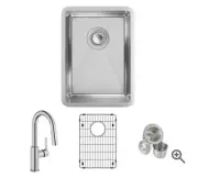 ElkayCrosstown 13-1/2" Undermount Single Basin Stainless Steel Bar Sink