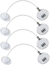 FIGEPO 4 Pack Refrigerator Lock Combination Coded Fridge Lock Freezer Child Safety Lock Door Lock with Strong Adhesive No Keys Need White