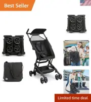 Sparrow Ultra Compact Lightweight Travel Stroller for Babies & Toddlers, Black