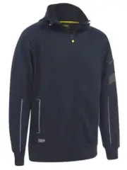 Bisley Work Fleece Zip-Front Hoodie with Sherpa Lining
