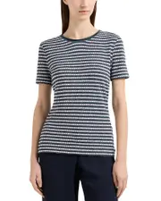 Emporio Armani Honeycomb Jacquard Jersey Top