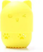 Portable Powder Puff Box Cute Shape Cosmetic Puff Cleaning Storage Case for Makeup Sponge Soft Silicone Storage Holder /492(Yellow)