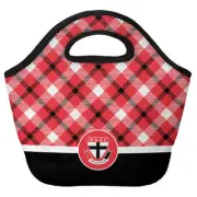 St Kilda Saints AFL Tartan Printed Neoprene Carry Lunch Box Cooler Bag New
