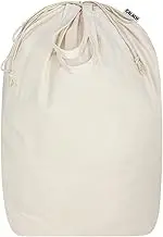 Canvas Laundry Bags 18x18in with Handles & Drawstring, Washable Extra Large Heavy Duty Cotton Dirty Clothes Bag Laundry Basket Hamper Liner Canvas Storage Sack for Travel College Dorm (XL,1 Pack)