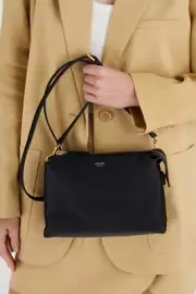 Oroton Sadie Crossbody Bag Leather Black BNWT $299 RRP