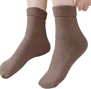 [generic] Winter Cozy Socks, Breathable Plush Warm Socks for Thicken, Woman Winter Thicken Warm Socks Ladies Seamless Soft Velvet Snow Sock for Women and