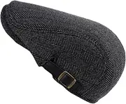 [MOBUTOFU] Men's Merino Wool Beanies Vintage Beret Peaked Cap Lightweight Warm Beanie for Fall Grey