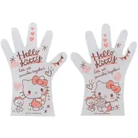 在飛比找Yahoo奇摩購物中心優惠-小禮堂 Hello Kitty 兒童拋棄式手套20入組 (紅
