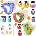 Vegetable Fruit Cutters Shapes Set 15Pcs, Mini Cookie Cutters, Fruit Shape Cutte