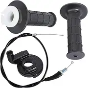 LIYYDS Throttle Cable Twist Handle Grip Handlebar Compatible with Suzuki AC50 DR100 DR125 DRZ125 F50 GN125 GN250 GT125 GT185 GZ250 JR50 JR80 RG125 RM125 65 RM80 RM85 RV125 SP125 T250 T350 TS100 TS125