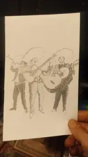 Mexican Mariachi Vaquero Drawing