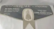 Vtg Long Queen Fitted Sheet Springmaid Wondercale White No Iron Percale 60x80