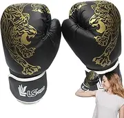 Boxing Gloves Men - Muay Thai Gloves | Muay Thai Boxing Gloves, Adult Professional Boxing Training Gloves, PU Leather Tiger Printed Boxing Gloves, Muay Thai Fighting Gloves for Men and Women