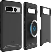 [TUDIA] Merge [Magsafe Compatible] Designed for Google Pixel 7 Pro Case (2022) - Shockproof Slim Dual Layer Heavy Duty Protection (Black, Magsafe Compatible)