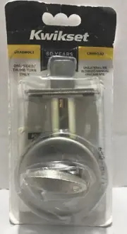 Kwikset 663 Single Sided Deadbolt Satin Nickel Door Lock